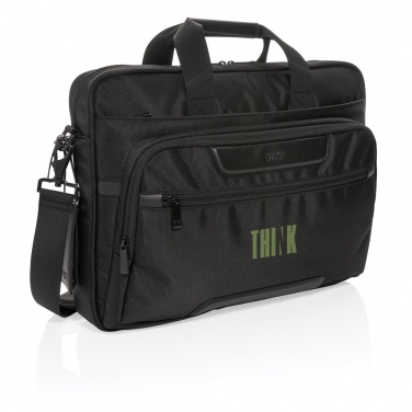 Logo trade promotional merchandise picture of: Swiss Peak RPET Voyager RFID 15.6" laptop bag