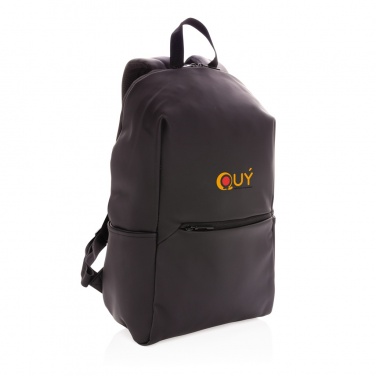 Logo trade promotional giveaways image of: Smooth PU 15.6"laptop backpack