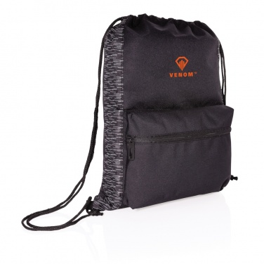 Logotrade promotional product picture of: AWARE™ RPET Reflective drawstring backpack