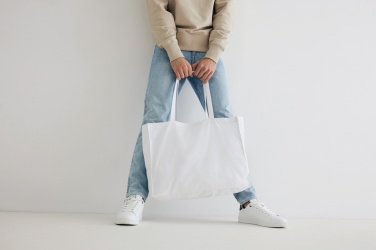 Logotrade business gift image of: Impact AWARE™ Recycled cotton shopper 145g