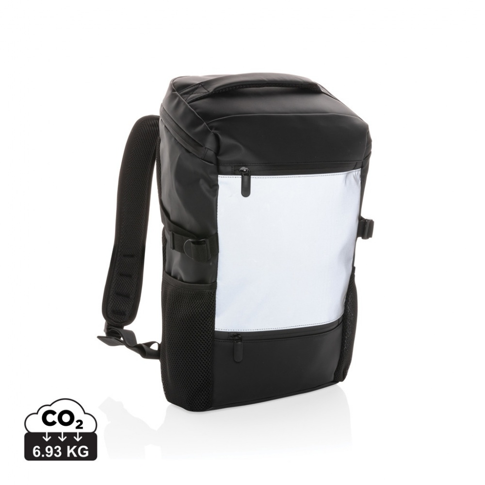 Logo trade promotional items image of: PU high visibility easy access 15.6" laptop backpack