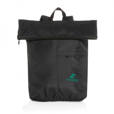 Logo trade promotional merchandise image of: Dillon AWARE™ RPET lightweight foldable backpack