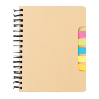 Logotrade business gifts photo of: A5 Kraft spiral notebook with sticky notes