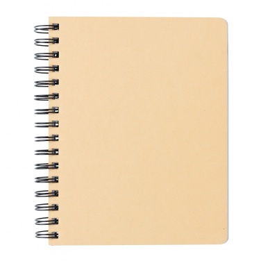 Logo trade promotional gifts image of: A5 Kraft spiral notebook with sticky notes