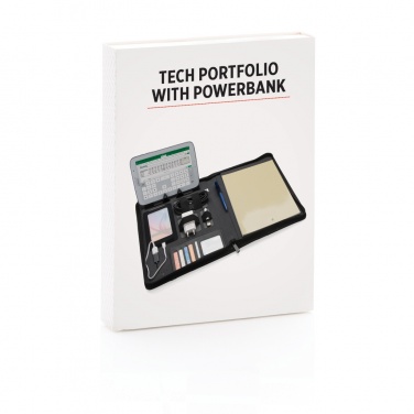 Logo trade promotional gifts image of: Tech portfolio with powerbank