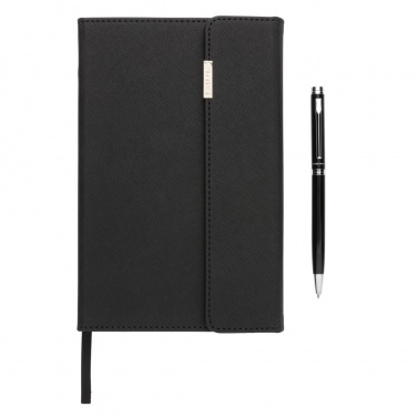 Logo trade business gift photo of: Swiss Peak deluxe A5 notebook and pen set