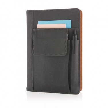 Logo trade advertising products image of: Notebook with phone pocket