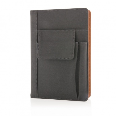 Logo trade advertising products image of: Notebook with phone pocket