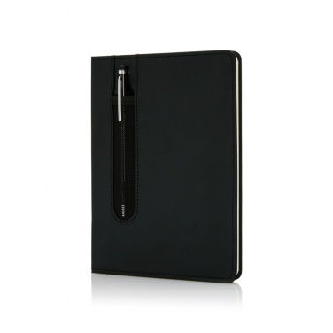 Logo trade promotional merchandise picture of: Standard hardcover PU A5 notebook with stylus pen