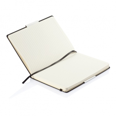 Logo trade promotional gifts picture of: Deluxe hardcover A5 notebook