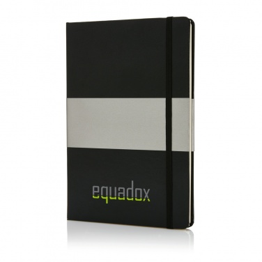 Logo trade promotional gifts picture of: Deluxe hardcover A5 notebook