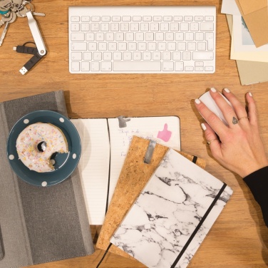 Logotrade promotional product picture of: A5 notebook with bamboo pen including stylus