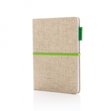 Logo trade promotional items image of: A5 jute notebook