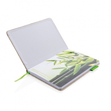 Logo trade promotional gifts image of: A5 jute notebook