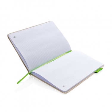 Logo trade corporate gifts image of: A5 jute notebook