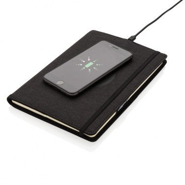 Logo trade promotional products image of: Air 5W wireless charging refillable journal cover A5