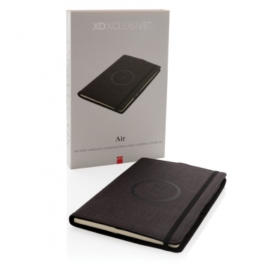 Logo trade promotional gifts image of: Air 5W wireless charging refillable journal cover A5
