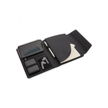 Logotrade business gift image of: Fiko wireless charging A5 portfolio with powerbank