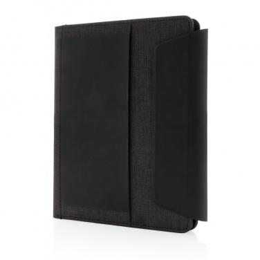 Logo trade corporate gifts picture of: Fiko wireless charging A5 portfolio with powerbank