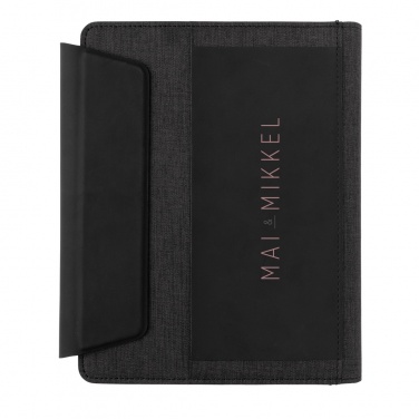 Logotrade business gifts photo of: Fiko wireless charging A5 portfolio with powerbank