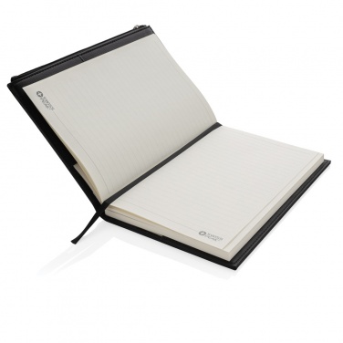 Logotrade business gift image of: Swiss Peak A5 PU notebook with zipper pocket