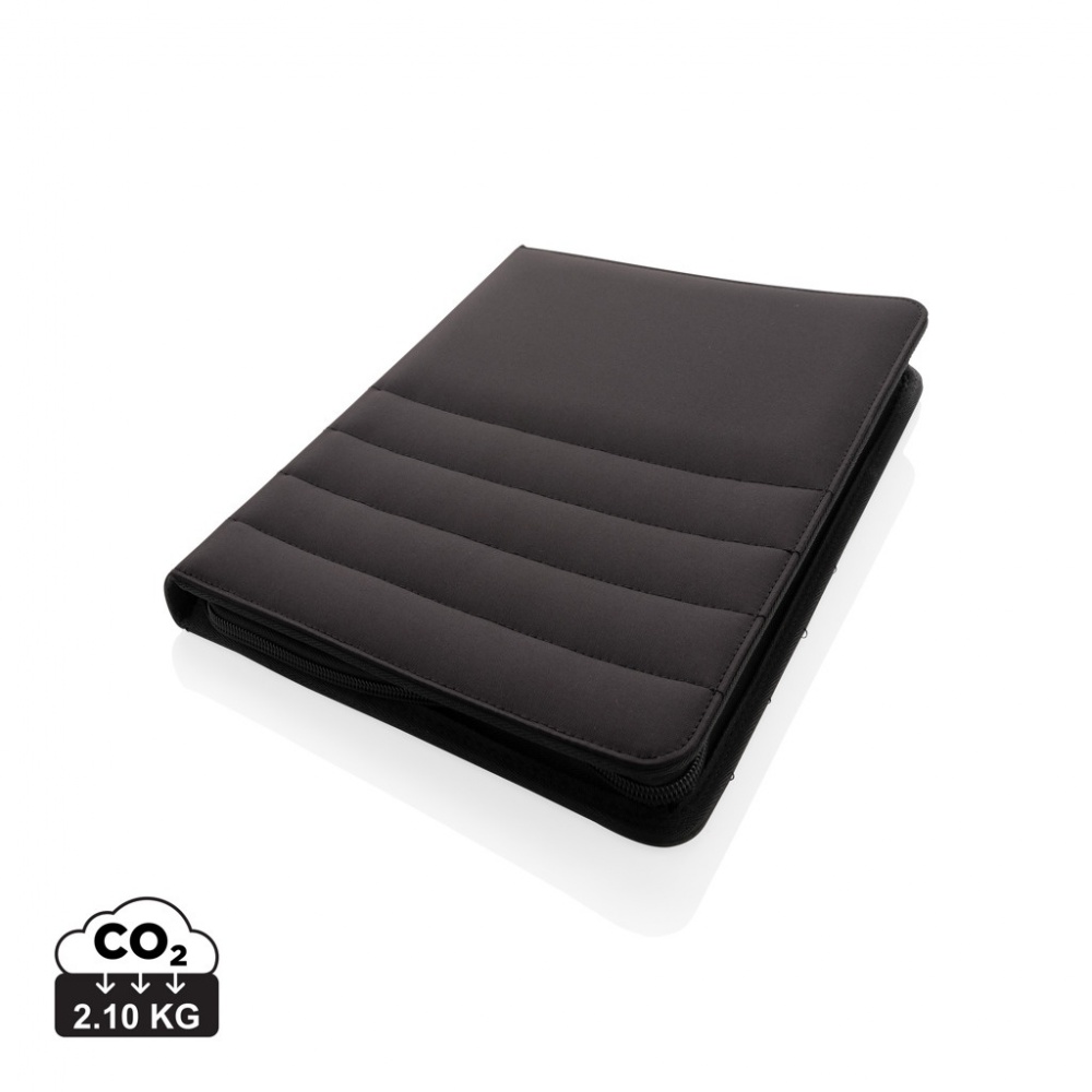 Logo trade promotional products picture of: Impact AWARE™ RPET A4 portfolio with zipper