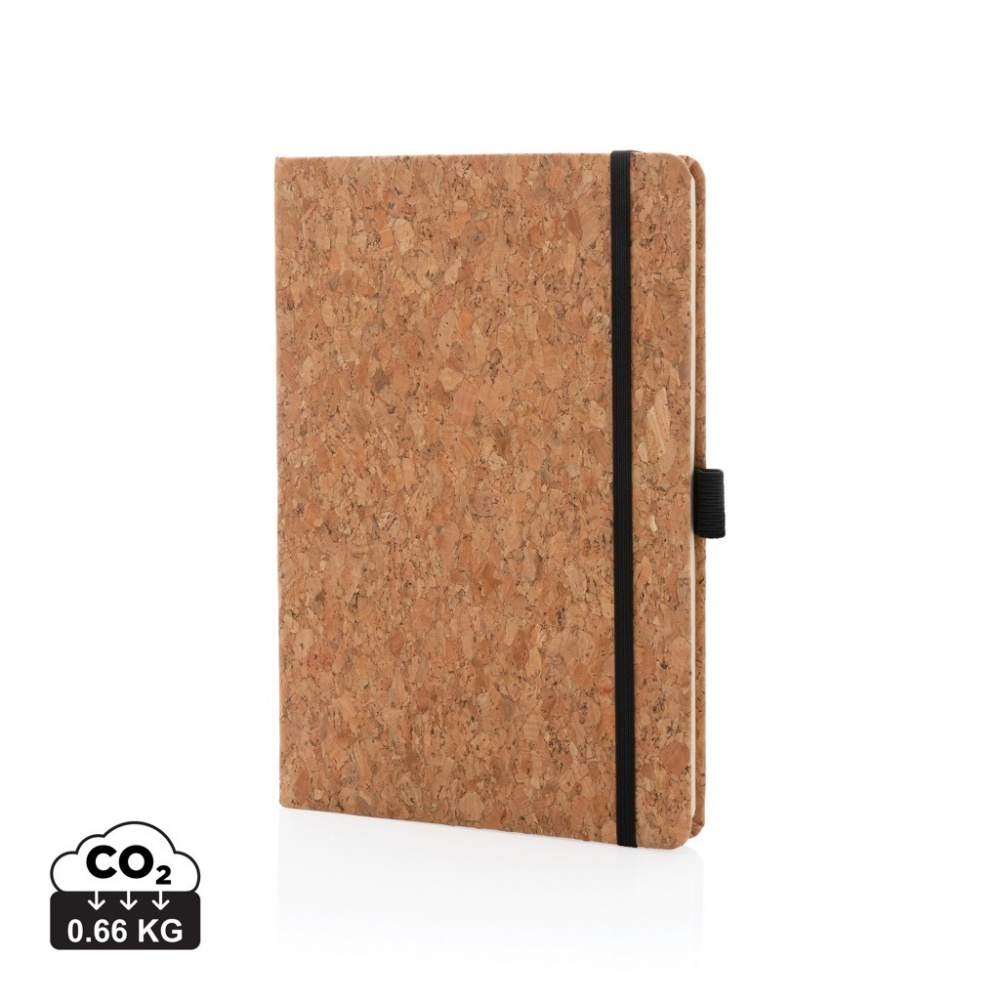 Logo trade promotional gift photo of: Cork hardcover notebook A5