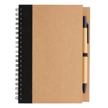 Logotrade promotional items photo of: Kraft spiral notebook with pen