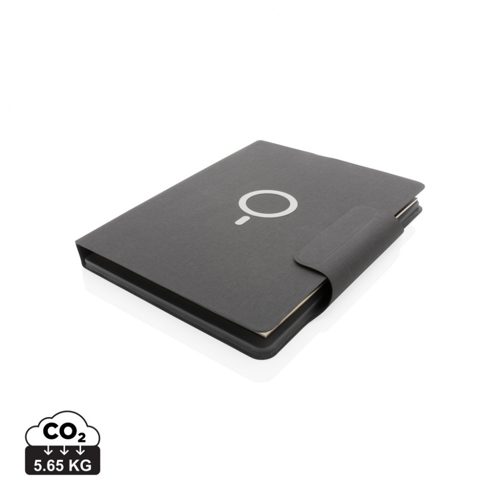 Logo trade promotional items picture of: Artic Magnetic 10W wireless charging A4 portfolio