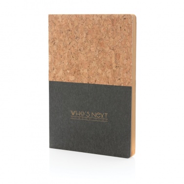 Logo trade promotional gifts picture of: A5 cork & kraft notebook