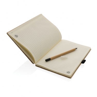 Logo trade promotional gifts picture of: Bamboo notebook and infinity pencil set