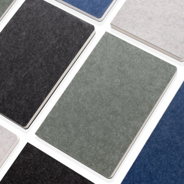 Logo trade promotional gifts picture of: Phrase GRS certified recycled felt A5 notebook