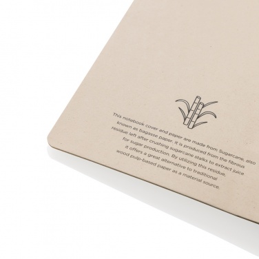 Logo trade promotional giveaways image of: Stylo Sugarcane paper A5 Notebook