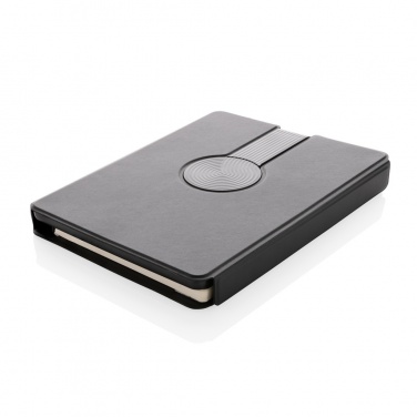 Logotrade business gift image of: Swiss Peak RCS rePU notebook with 2-in-1 wireless charger