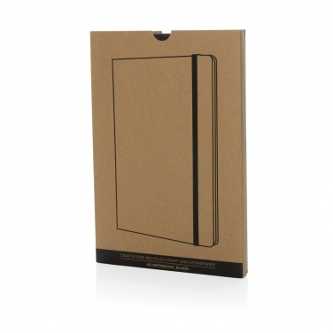 Logotrade promotional giveaway image of: Craftstone A5 recycled kraft and stonepaper notebook