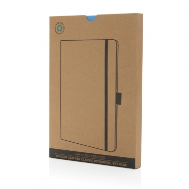 Logo trade promotional item photo of: Sam A5 RCS certified bonded leather classic notebook