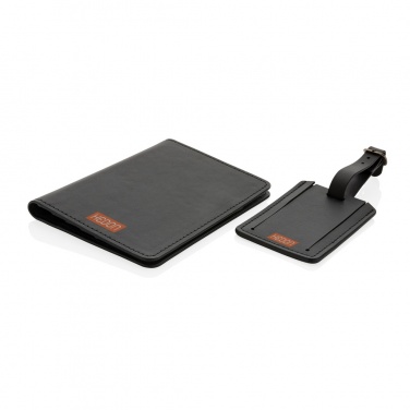 Logotrade promotional item image of: Swiss Peak GRS recycled PU travel gift set