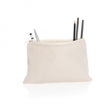 Logo trade promotional giveaway photo of: Impact Aware™ 285 gsm rcanvas pencil case undyed