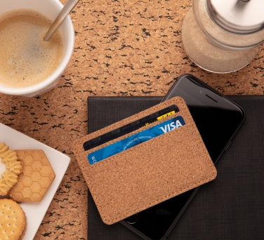Logo trade advertising products picture of: Cork secure RFID slim wallet