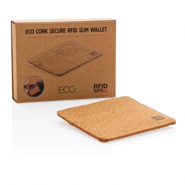 Logotrade advertising products photo of: Cork secure RFID slim wallet