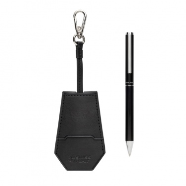 Logo trade promotional gifts image of: SP Tula RCS certified recycled PU key holder and pen set