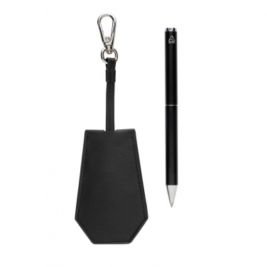 Logo trade promotional items picture of: SP Tula RCS certified recycled PU key holder and pen set