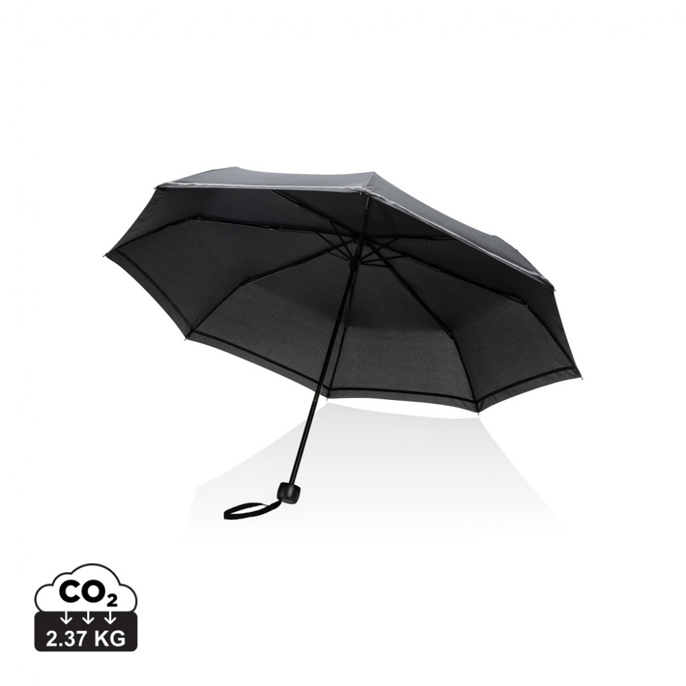Logo trade promotional items image of: 20.5"Impact AWARE™ RPET 190T pongee mini reflective umbrella