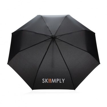Logo trade promotional gift photo of: 20.5" Impact AWARE™ RPET 190T Pongee bamboo mini umbrella