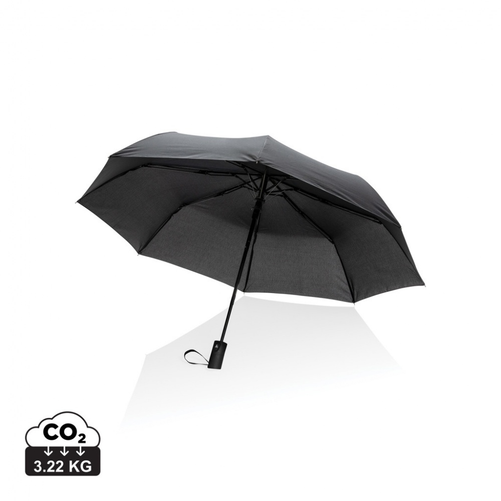 Logo trade promotional products image of: 21" Impact AWARE™ RPET 190T mini auto open umbrella