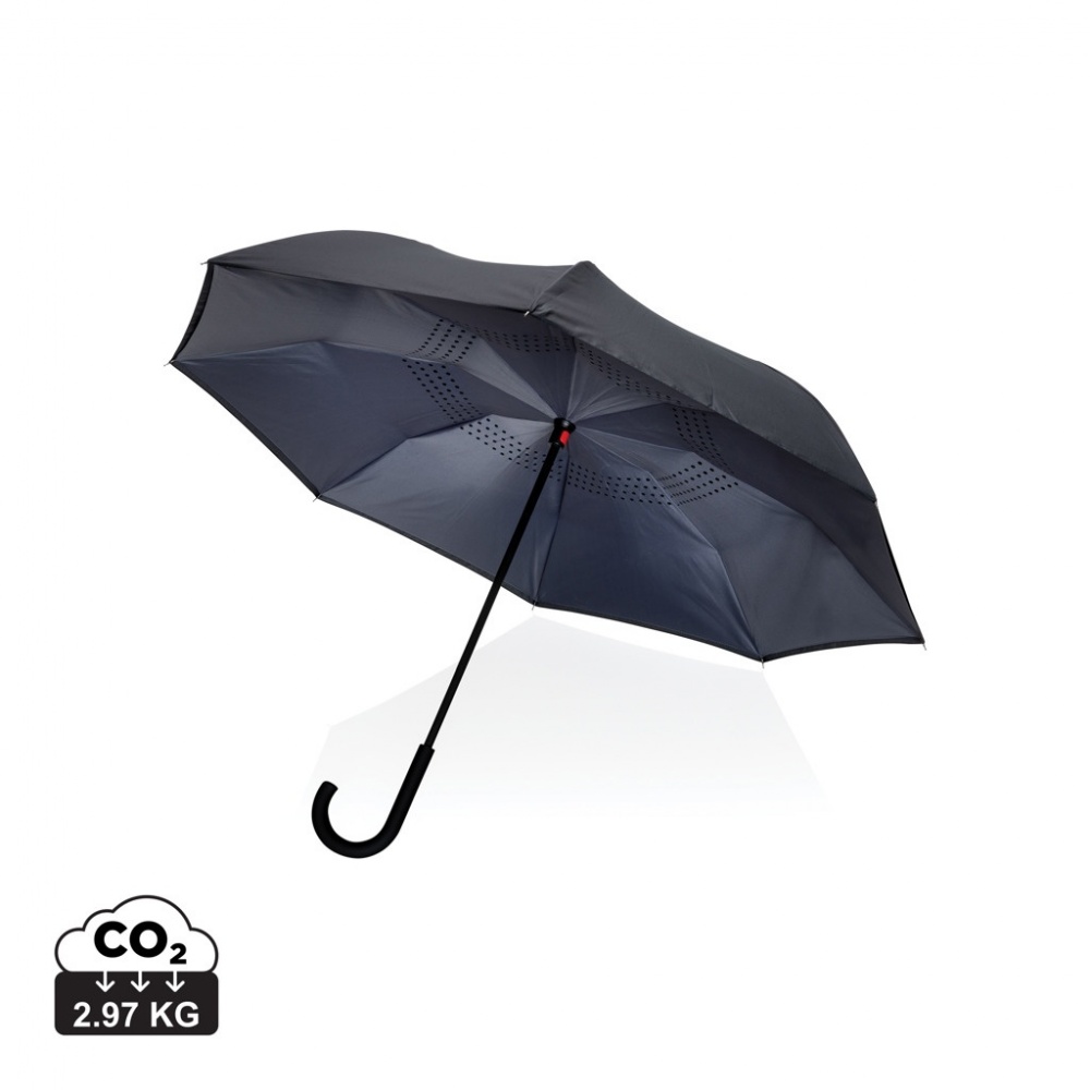 Logotrade promotional giveaway image of: 23" Impact AWARE™ RPET 190T reversible umbrella