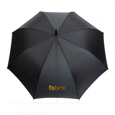 Logo trade promotional items image of: 27" Impact AWARE™ RPET 190T auto open bamboo umbrella
