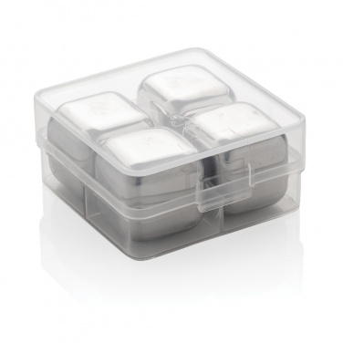Logotrade promotional item image of: Re-usable stainless steel ice cubes 4pc