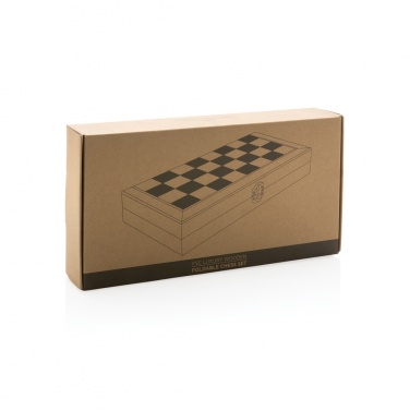 Logotrade promotional products photo of: Luxury wooden foldable chess set
