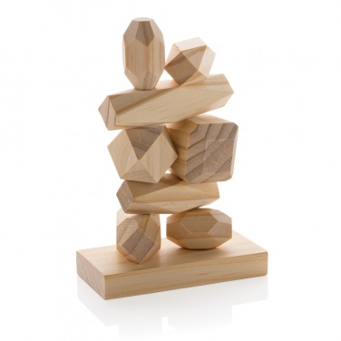 Logotrade promotional giveaways photo of: Ukiyo Crios wooden balancing rocks in pouch